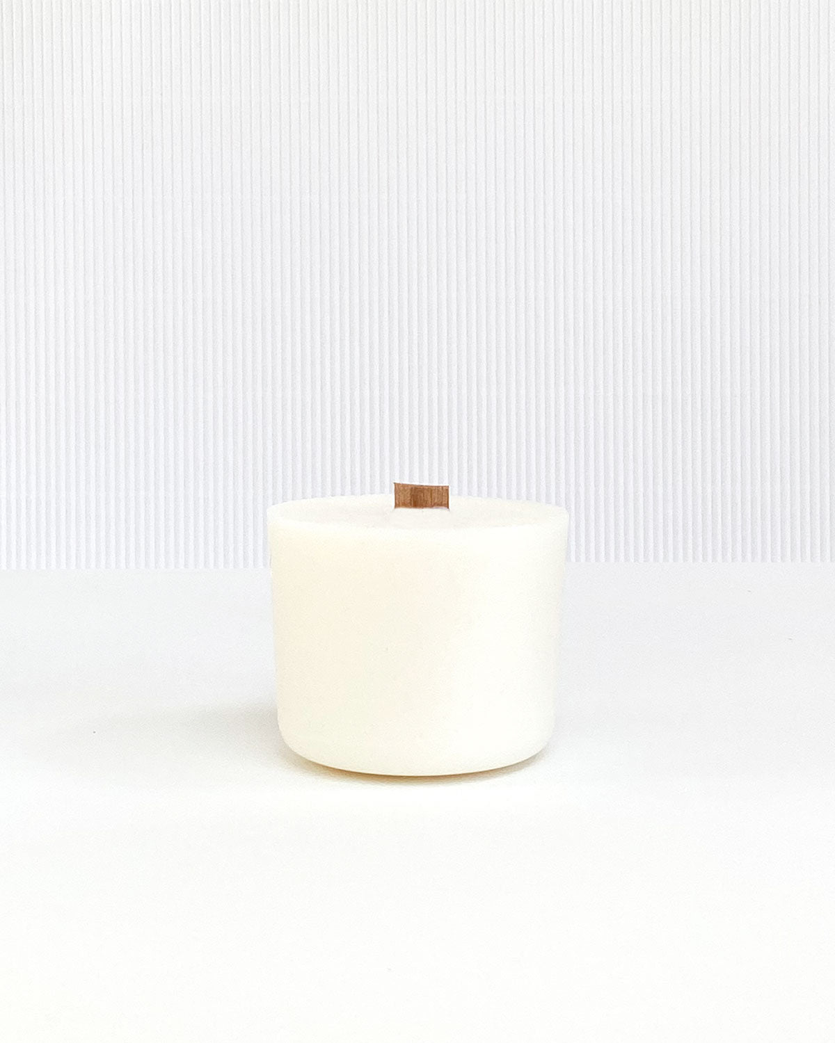 natural candle refill with wood wick